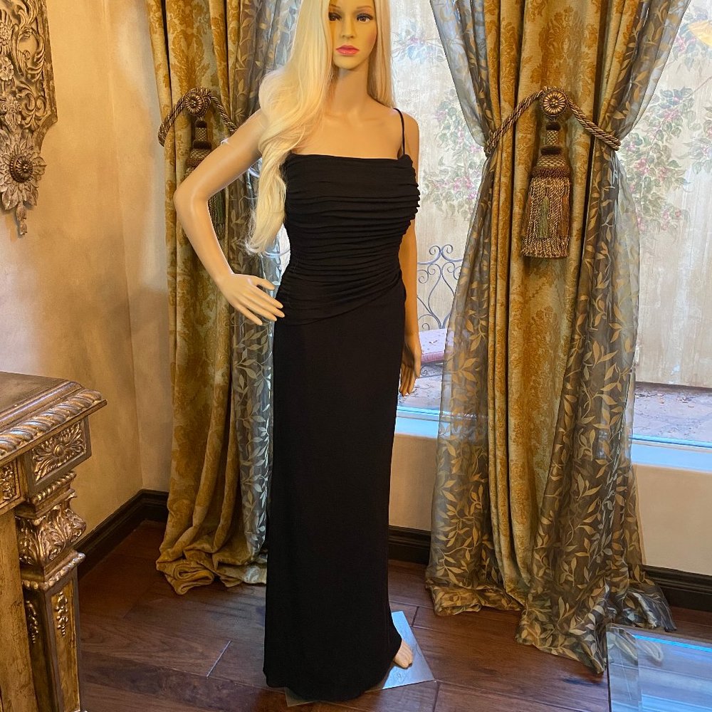 Js Collections Spaghetti Strap Rouched Bodice Gown - image 1